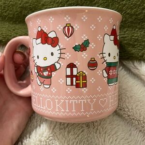 NWT Hello Kitty Pink Christmas Mug